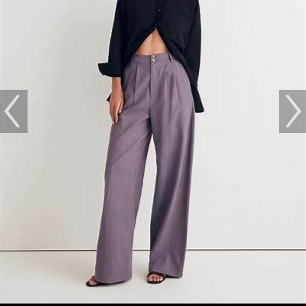 Madewell Harlow Wide-Leg pants in size tall 10, purple. New with tags.